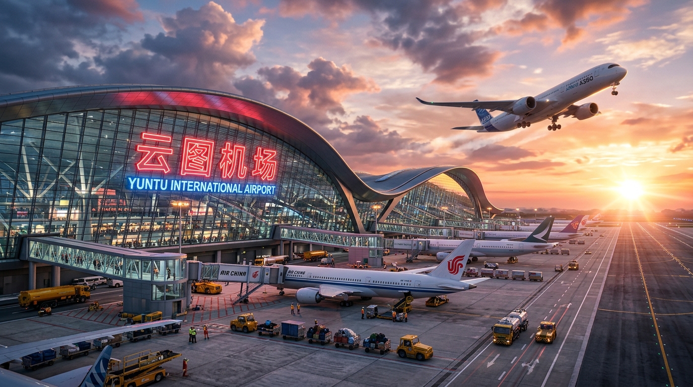 云图机场 (Yuntu Airport) AI 渲染写实全景